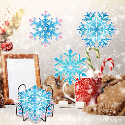 DIY-Diamantmalerei-Weihnachtsschneeflocken-Untersetzer-Set&nbsp;WG22379-01