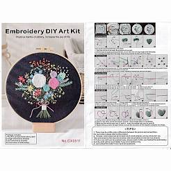 Kit de broderie de motif de bouquet de bricolage&nbsp;LS-DIY-O021-14B