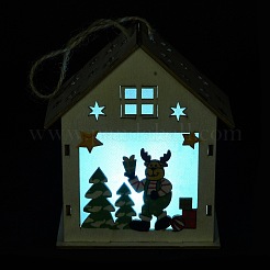 Ornamenti da appendere per casa in legno a tema natalizio&nbsp;DJEW-B011-02