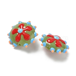 Peinture cuite perles d'émail en verre&nbsp;LAMP-S080-03E