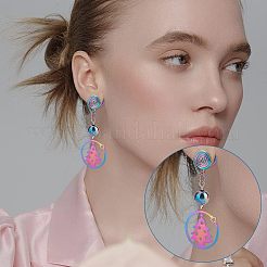 40 Stück 5 Stil 304 Edelstahl Spiralkissen Manschette Ohrringe&nbsp;KK-UN0001-21