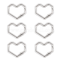 6 anillo de resorte de aleación con forma de corazón&nbsp;FIND-TA0011-14B