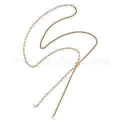 Chaînes coulissantes réglables en acier inoxydable 304 pour la fabrication de colliers lariat&nbsp;AJEW-JB01664-01