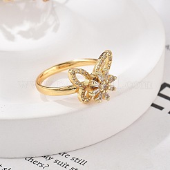 Drehbare Fingerringe für Damen&nbsp;RJEW-B115-01G-01