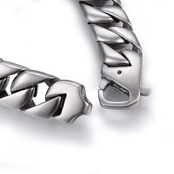 Bracciali con catene a maglie in acciaio inossidabile 304 anti-ossidazione&nbsp;BJEW-E346-14A-P
