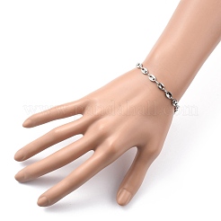 Anlaufgeschützte Kaffeebohnen-Kettenarmbänder aus Edelstahl 304&nbsp;BJEW-JB05495