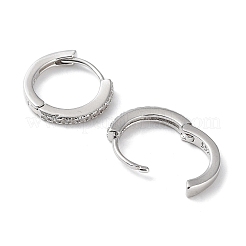 Creolen aus rhodiniertem 925 Sterlingsilber mit klarem Zirkonia&nbsp;EJEW-K258-11P