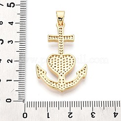 Pendenti in zirconi cubici trasparenti in micro pavè di ottone&nbsp;KK-N268-88G