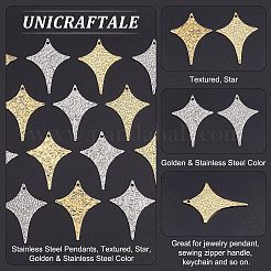 16 pendentif en acier inoxydable 304 de 4 styles&nbsp;STAS-UN0038-32