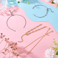 2 Sets 2 Stile 304 Edelstahl Bar Link Kette Armband machen&nbsp;AJEW-TA0001-77