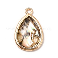 Pendentifs d'émail en laiton &nbsp;KK-K252-10G-07