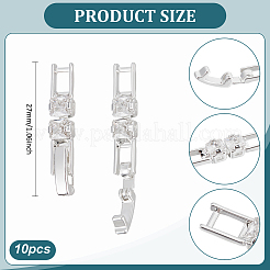 10 Stück Uhrenarmbandverschlüsse aus Messing mit klarem Zirkonia&nbsp;KK-BC0013-67S
