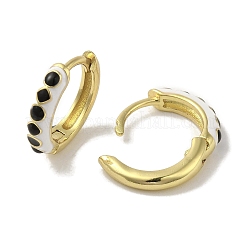 Orecchini a bottone in ottone smaltato&nbsp;EJEW-R162-07G