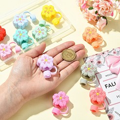 11 bouchon de paille en silicone à fleurs de 11 couleurs&nbsp;SIL-CJ0002-80