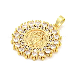 Ciondoli in ottone con zirconi chiari con placcatura a cremagliera&nbsp;KK-M291-13G
