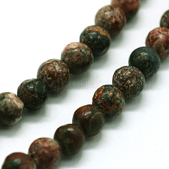 Fili di perline jasper naturali di pelle di leopardo&nbsp;G-I199-23-4mm