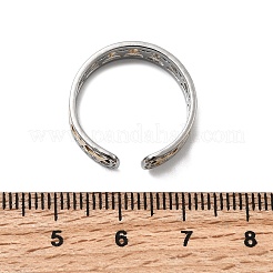 Anillos de puño ajustables de acero inoxidable 304 para mujer&nbsp;RJEW-B150-01GP-09
