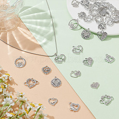 40 stücke 10 stile legierung strass anhänger&nbsp;ALRI-AR0001-09