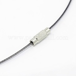201 Edelstahldraht Halskette Kordel&nbsp;X-TWIR-SW001-10