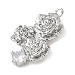 Messing micro pave klare zirkonia anhänger&nbsp;CU-CBACBD7-06P