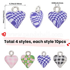 40 pièces 4 styles breloques en pâte polymère faites à la main&nbsp;CLAY-SC0002-91A