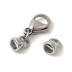 Fermoirs mousquetons et embouts de cordon en acier inoxydable 304&nbsp;STAS-B128-08P-01
