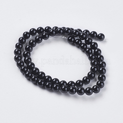 Brins de perles d'onyx noir naturel&nbsp;X-G-G591-6mm-06