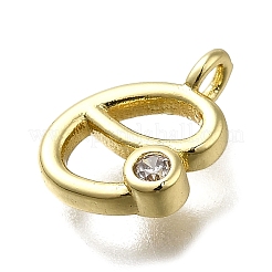 Colgante micropavé cubic zirconia de latón&nbsp;KK-B132-12G-E