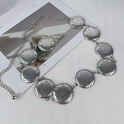 Boho-Vintage-Taillenkette aus Legierung mit floral geprägtem Münzgliedmuster für Damen&nbsp;WGD4B54-01