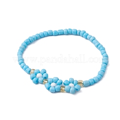 Stretch-Armbänder aus Glassamen&nbsp;BJEW-JB110103-01