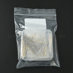 160 Stück 4 Farben Messing-Flachkopfstifte&nbsp;KK-YW0002-11