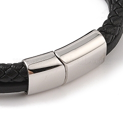 Bracelets multibrins en cuir microfibre tressé&nbsp;LS-BJEW-B096-07B