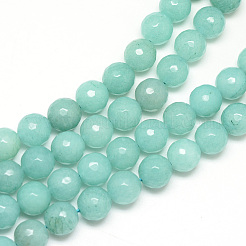 Chapelets de perle en jade blanc naturel&nbsp;G-R346-8mm-17