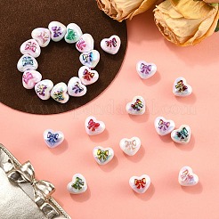 35 pièces de perles acryliques plaquées uv&nbsp;PACR-YW0001-25