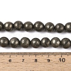 Natürliche Pyrit Perlen Stränge&nbsp;X-G-S249-01-8mm