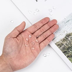 Transparentem Glas Herz Cabochons&nbsp;GGLA-R021-8mm