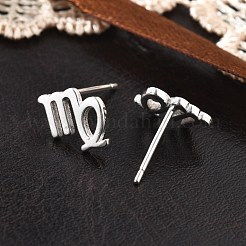 925 Sterling Silber Ohrstecker&nbsp;EJEW-K303-01S-06