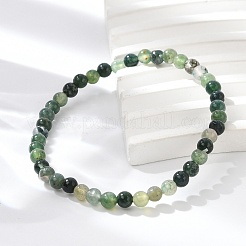 Natürliche Moos Achat Perlen Stretch-Armbänder&nbsp;BJEW-D446-A-44