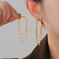 Pendientes de cadena de serpiente de latón&nbsp;FS-WG84173-02