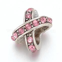 Tibetano della lega di stile di strass grandi branelli del foro&nbsp;MPDL-F017-13