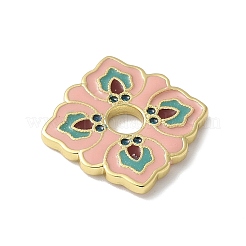 Smalto perline fiore ottone&nbsp;KK-P290-11G-01