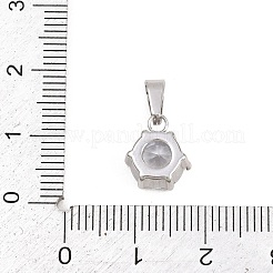 Colgantes de acero inoxidable 304 con circonitas cúbicas pavé&nbsp;STAS-B086-12P-01