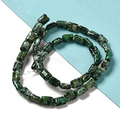 Brins de perles de turquoise africaine (jaspe) naturelles teintes&nbsp;G-G085-A06-01