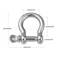 Anlaufgeschützte D-Ring-Ankerschäkelverschlüsse aus Edelstahl 304&nbsp;STAS-H142-06P