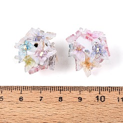 Handgefertigte Strassperlen aus Polymerclay mit Harz&nbsp;RESI-T060-25