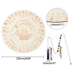 2 Stück runde Holzplanchette&nbsp;DIY-GA0002-39A