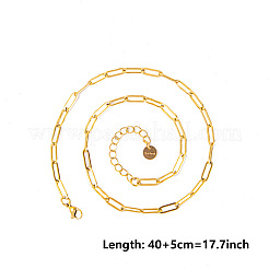 Colliers unisexes en acier inoxydable 304 avec chaînes à trombone de 4 mm&nbsp;AU9647-2