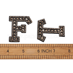 Toppe con strass in resina alfabeto&nbsp;DIY-TAC0005-45H