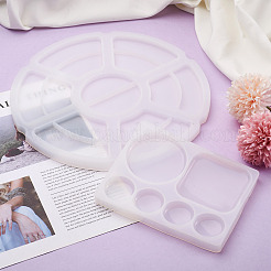 2 stampo in silicone per fondente fai da te a forma di tavolozza in 2 stili&nbsp;DIY-BG0001-13