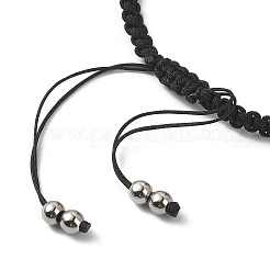 Armband mit geflochtenen Perlen aus natürlichen und synthetischen gemischten Edelsteinen&nbsp;BJEW-TA00335